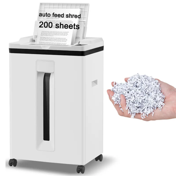 200 Sheets Auto Feed Micro Cut Paper Shredder